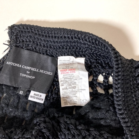 Antonia Campbell Hughes for TOPSHOP Crochet Knit Skirt Size M/10 UK - Picture 9 of 11